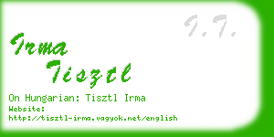 irma tisztl business card